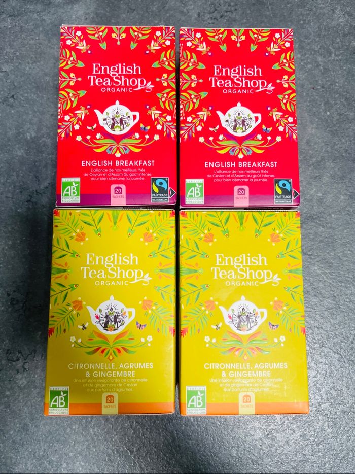 English tea shop lot de 4 boîtes