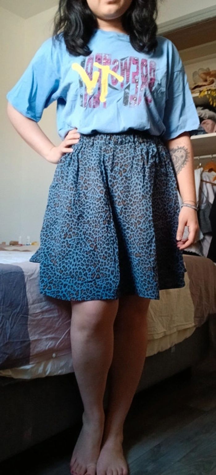 Tee-shirt vintage loose bleu - photo numéro 3