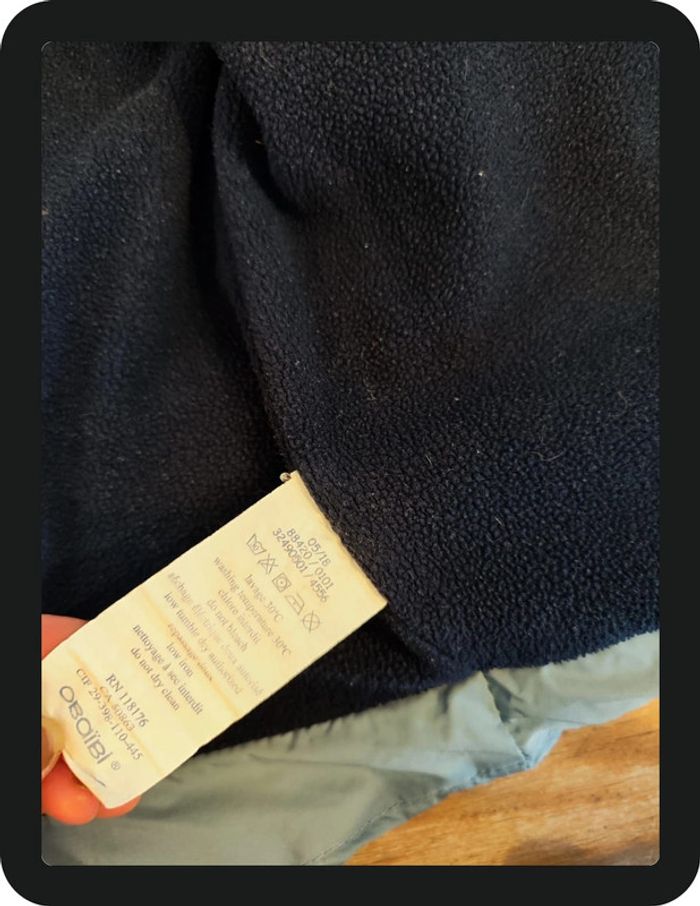 Doudoune avec capuche bleu gris Obaibi Taille 18 mois - photo numéro 6