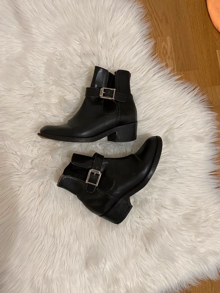 Bottines noires Kenzo en cuir - photo numéro 3