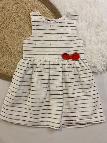 Robe fille sans manche marinière
