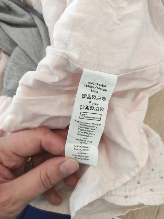 Robe gris et rose col cygne Orchestra 18 mois - photo numéro 6