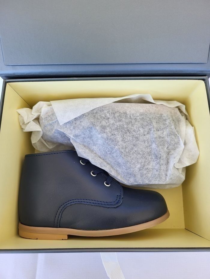 Bottines mixte en cuir marine Point 21 Made in France 🇨🇵 - photo numéro 4