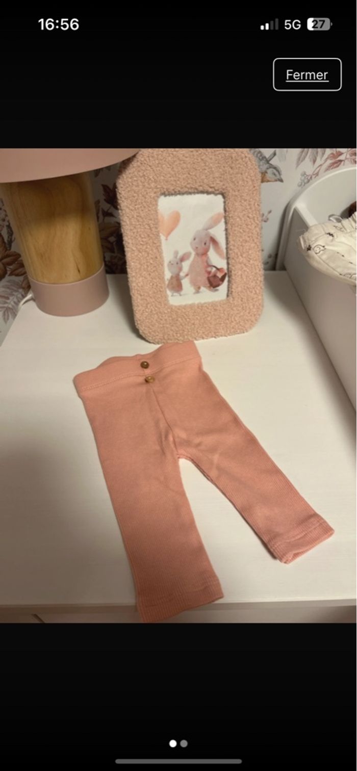 2 leggings fille 1 mois