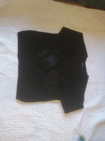 Gilet manche fausse fourrure