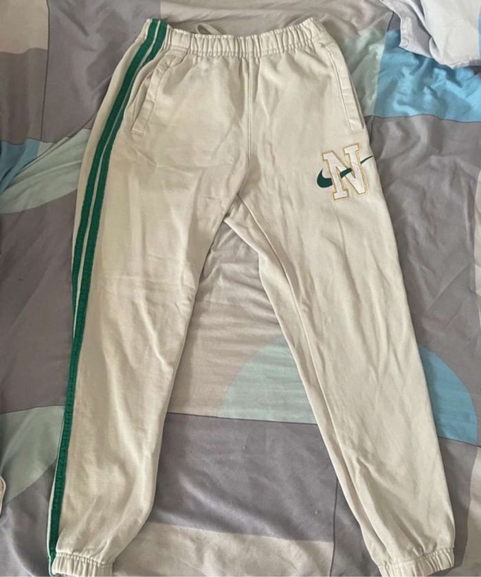 Nike pantalon jogging rétro vert/blanc