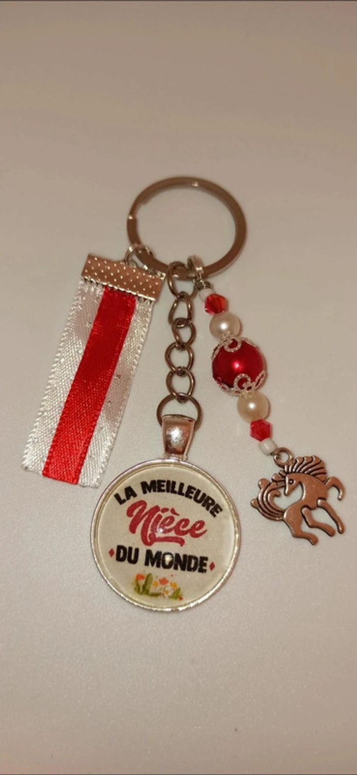 Cadeau Nièce, porte clé message bijoux de sac " meilleure Nièce du monde"