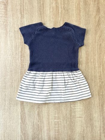 Robe bi-matières fille