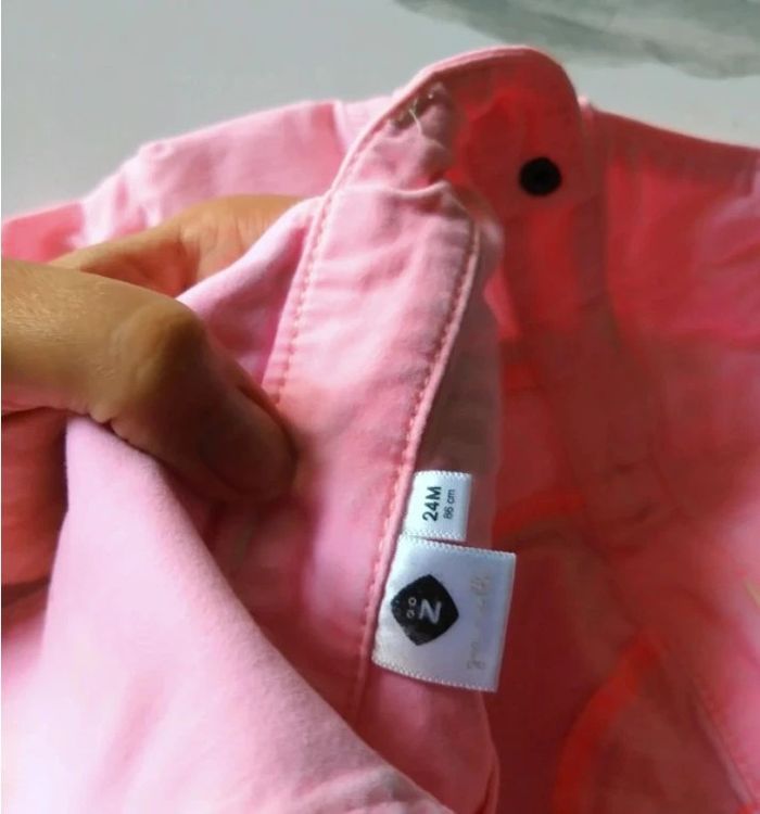 Salopette short rose bébé fille 18 mois - photo numéro 3
