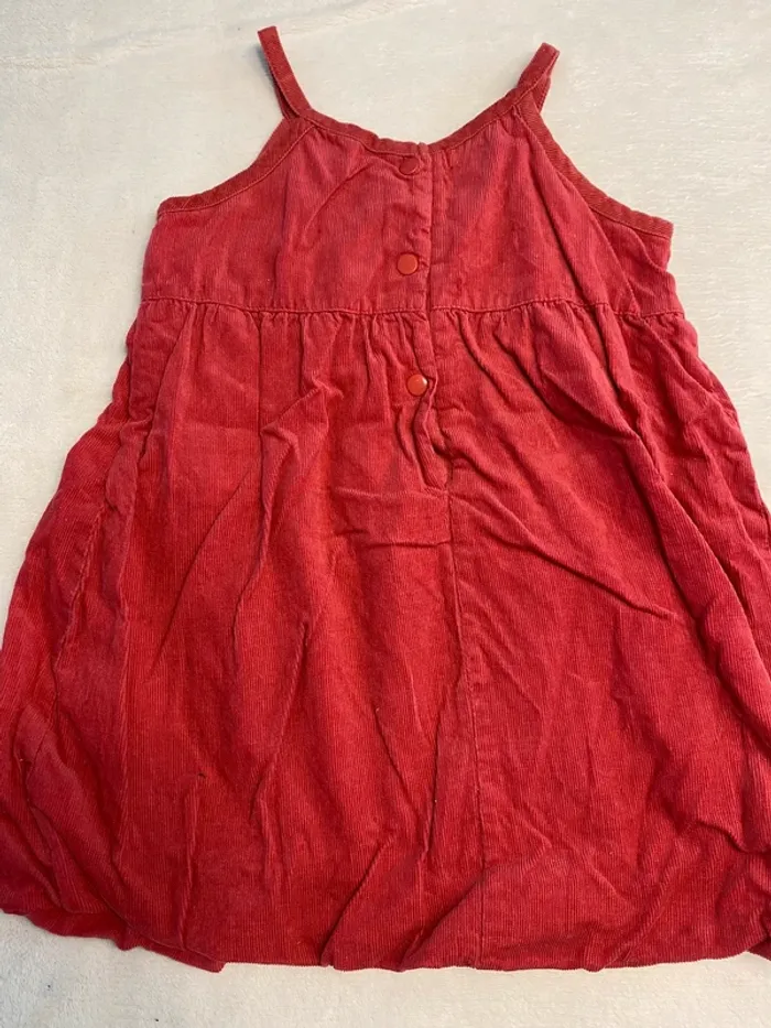 Robe hiver velour côtelé doublé 2 ans - photo numéro 5