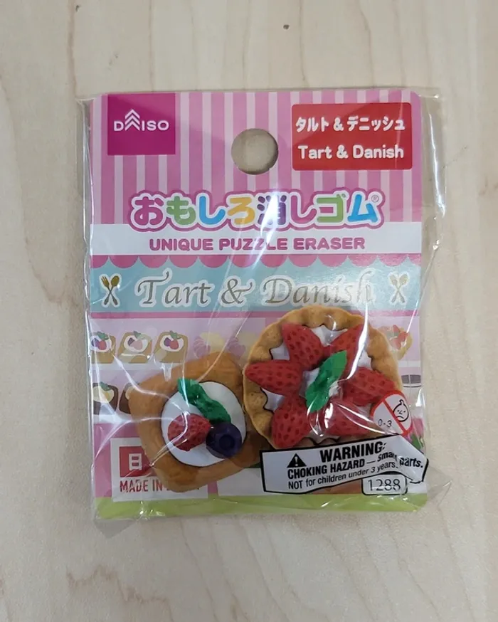 Gommes Daiso "Omoshiro keshigomu" : Tart & Danisj