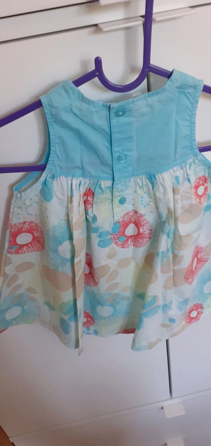 Robe turquoise  fleuri - photo numéro 4