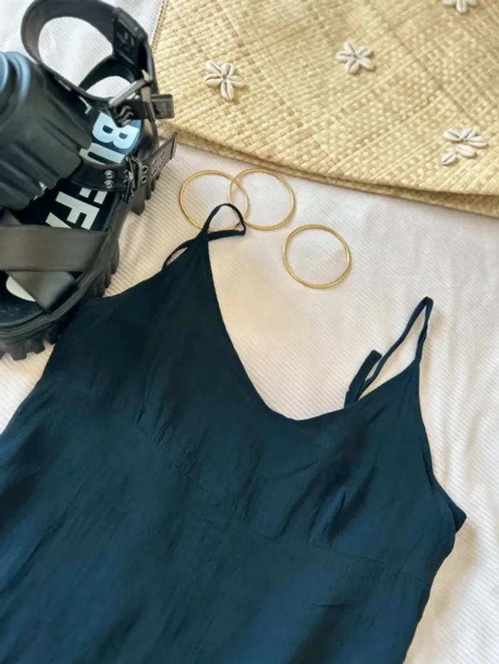 Robe longue Zara, noire, tailleXI - photo numéro 3