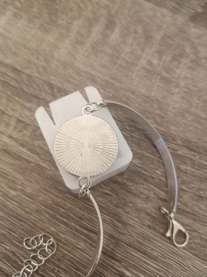 Bracelet Saint Michel en bleu et argent - photo numéro 4