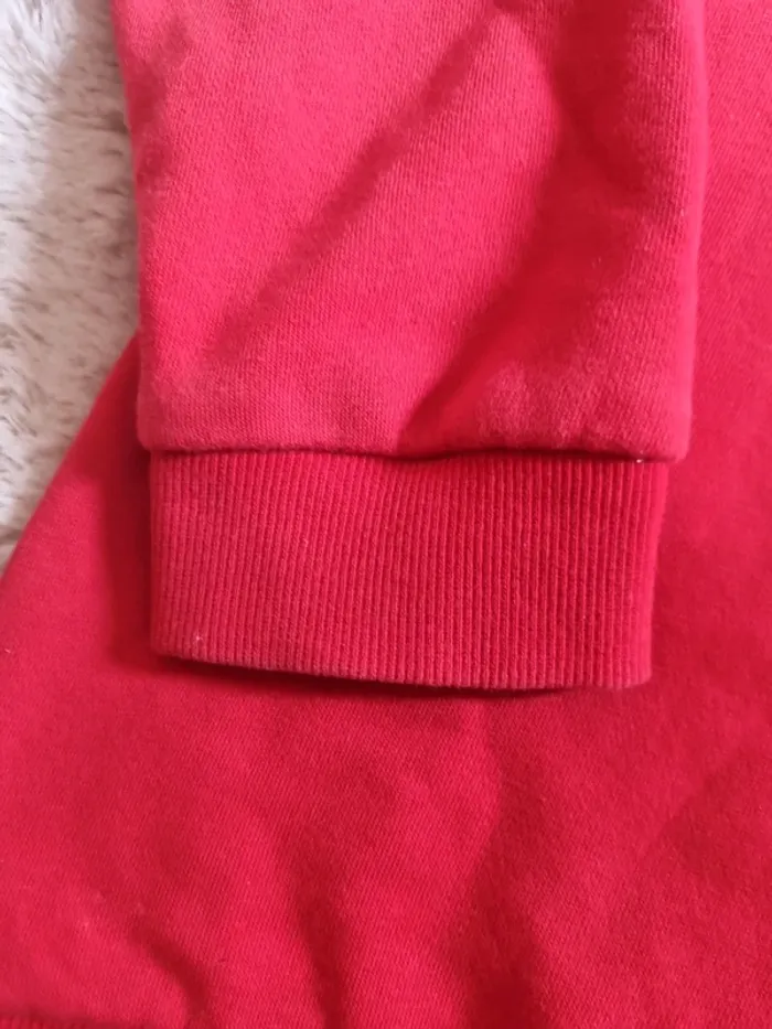 Pull rouge à capuche - photo numéro 3