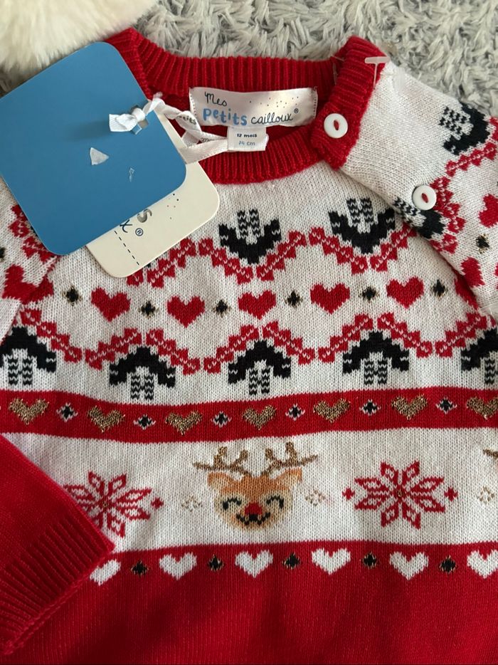 Pull de Noël 12 mois Mes petits cailloux - photo numéro 2