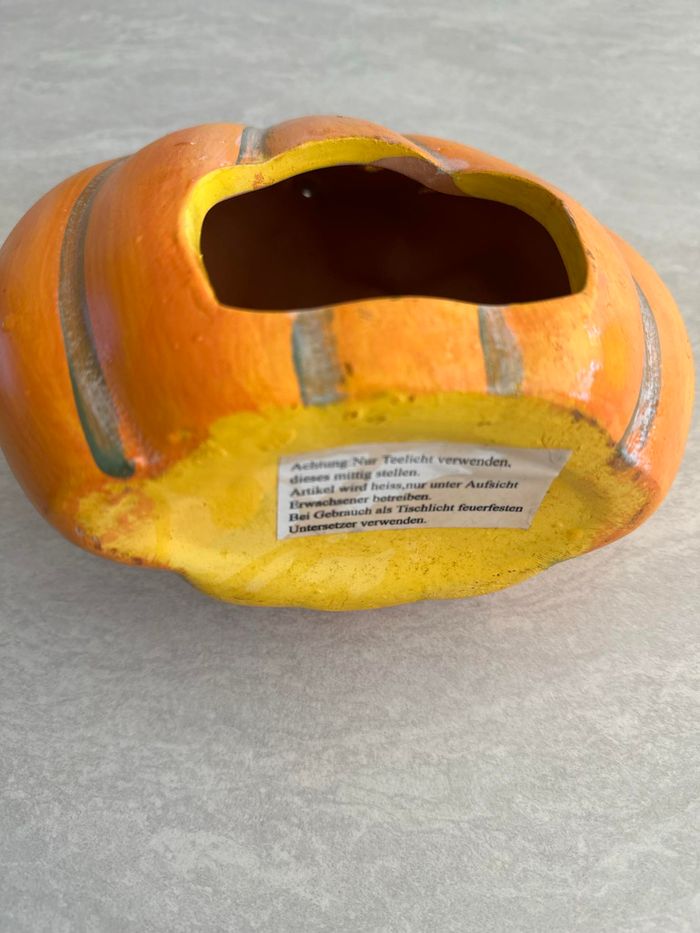 🤩 sublime photophore citrouille Halloween terre cuite état top à suspendre H 20 cm L 22 cm P 10 cm - photo numéro 7