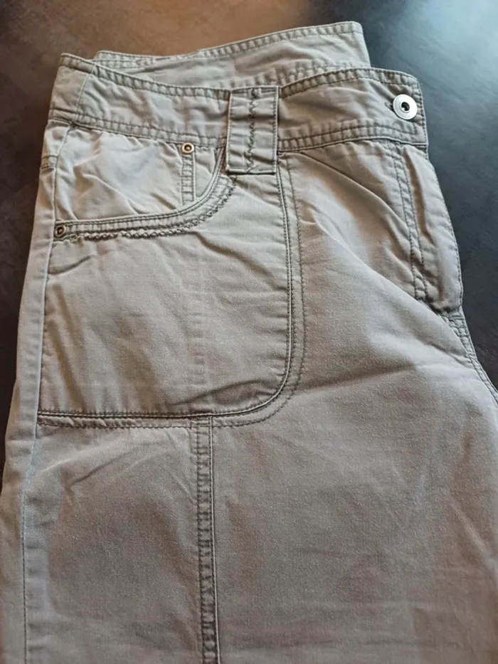 Pantalon droit beige - photo numéro 8