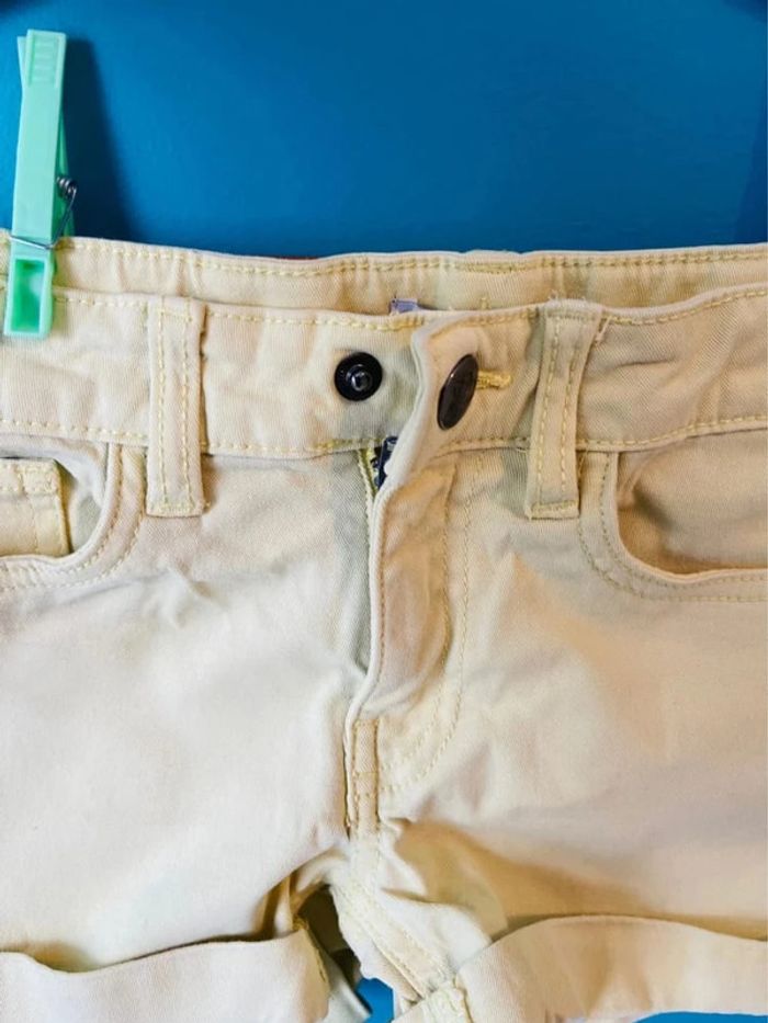 Short taille ajustable jaune clair 6 ans la halle - photo numéro 3