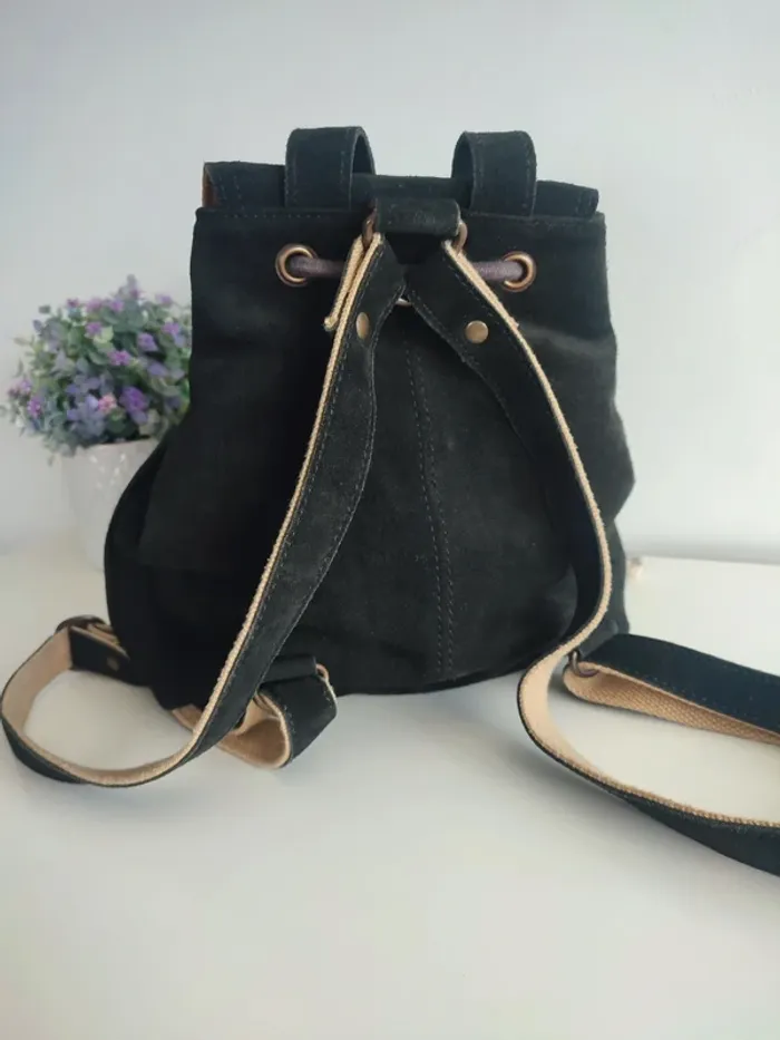 Sac a dos le Baroudeur noir🖤💛 éclats dorés - Paul Marius - photo numéro 6