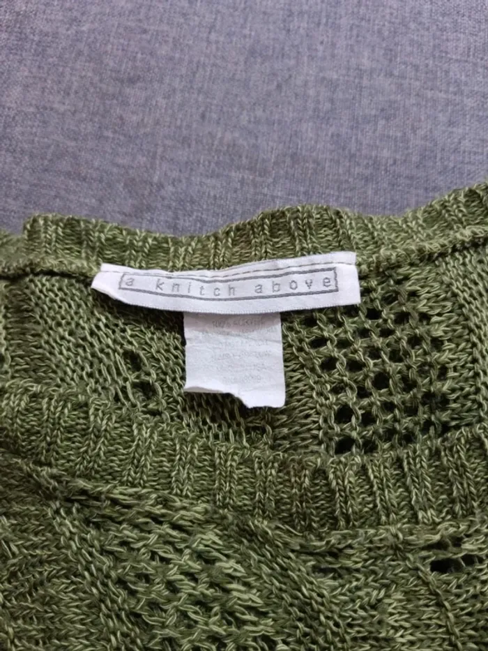 C65 blouse vert a knitch above L - photo numéro 3