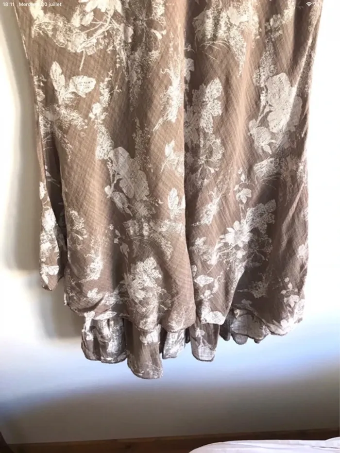 Robe d’été légère à imprimés fleuris en viscose taille unique - photo numéro 6