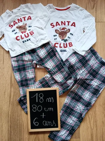 Pyjamas de Noël 18 mois + 6 ans Vertbaudet