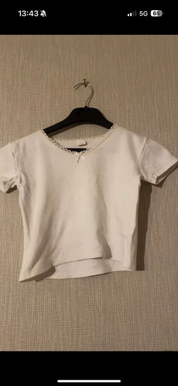 T-shirt blanc 4/5 ans