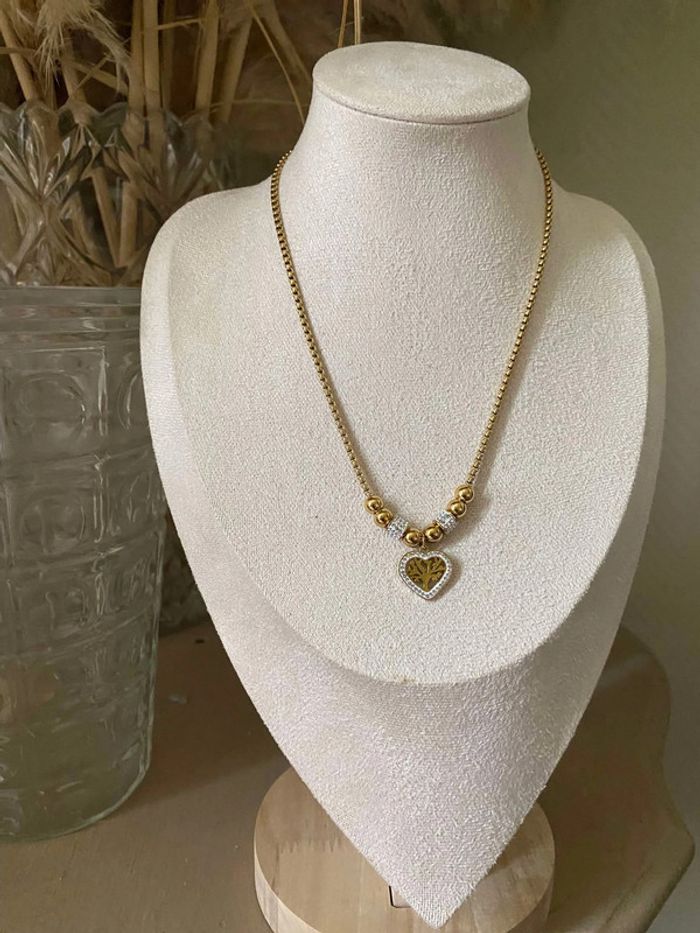 Élégant collier pendentif cœur arbre de vie - photo numéro 5
