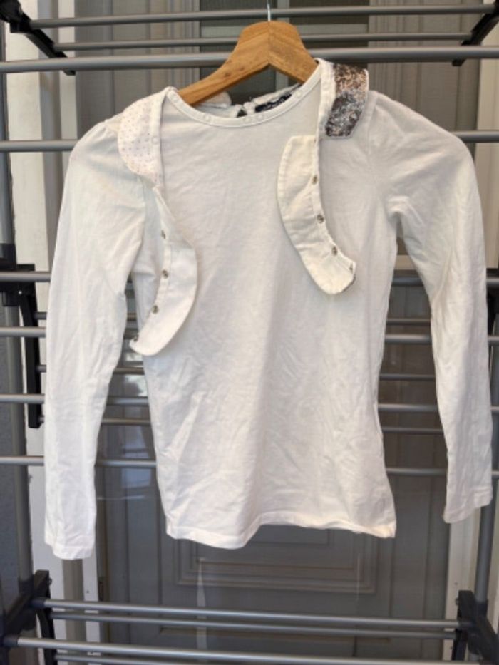 T-shirt manches longues blanc taille 10 ans