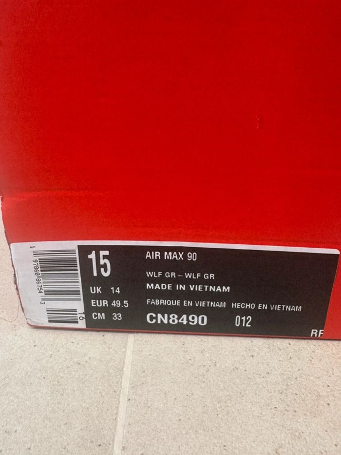 📢 À vendre : Nike Air Max 90 (CN8490) Taille 49,5📢 - photo numéro 10