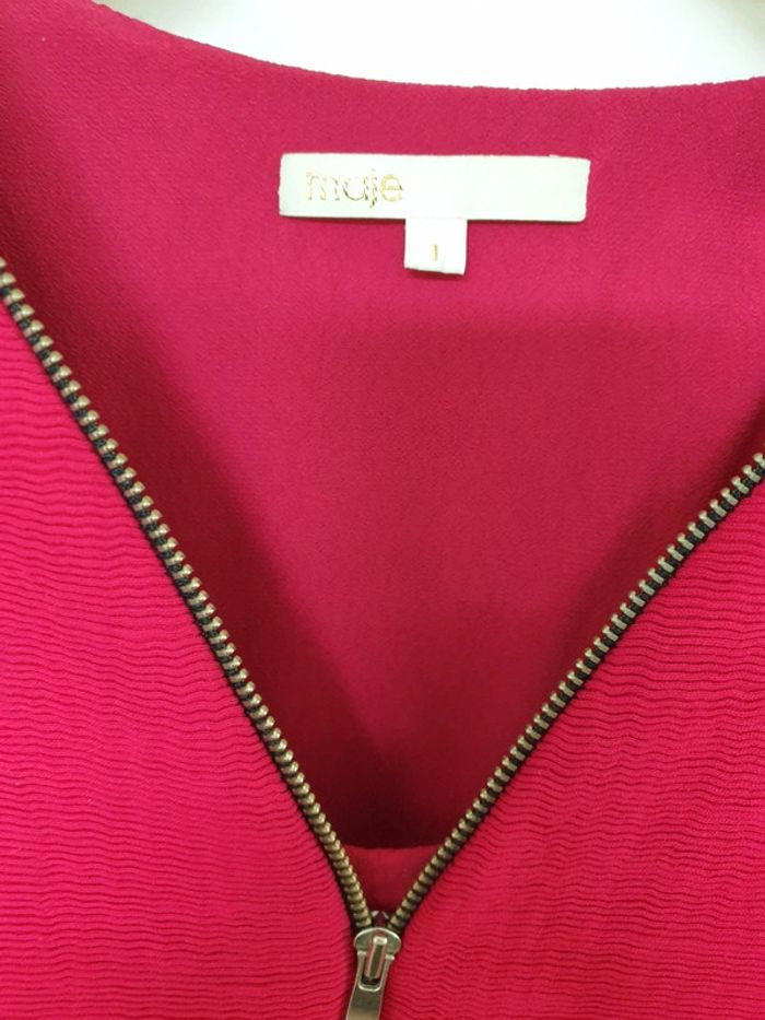 Haut Top Blouse Framboise Maje Taille 1 - photo numéro 3
