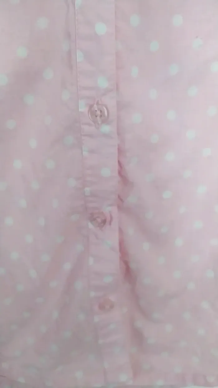 Chemise rose🍥 à pois filles 10 ans Okaïdi - photo numéro 4