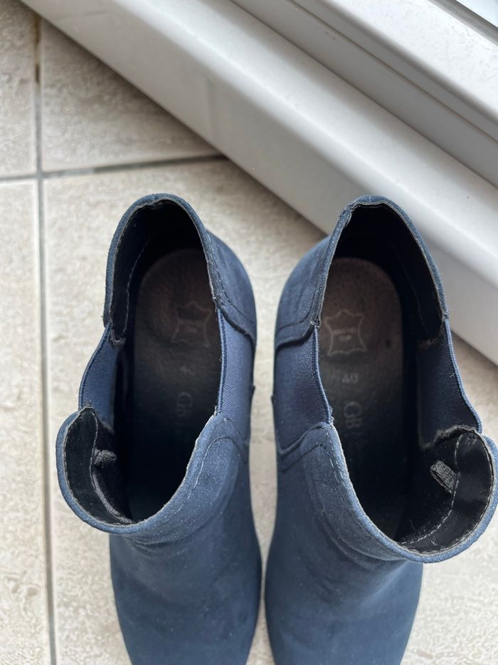 Bottines en suédine bleu marine - photo numéro 6