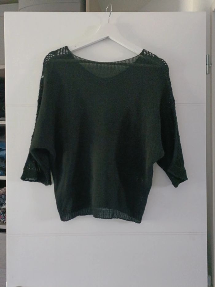 Pull noir transparent M - photo numéro 3