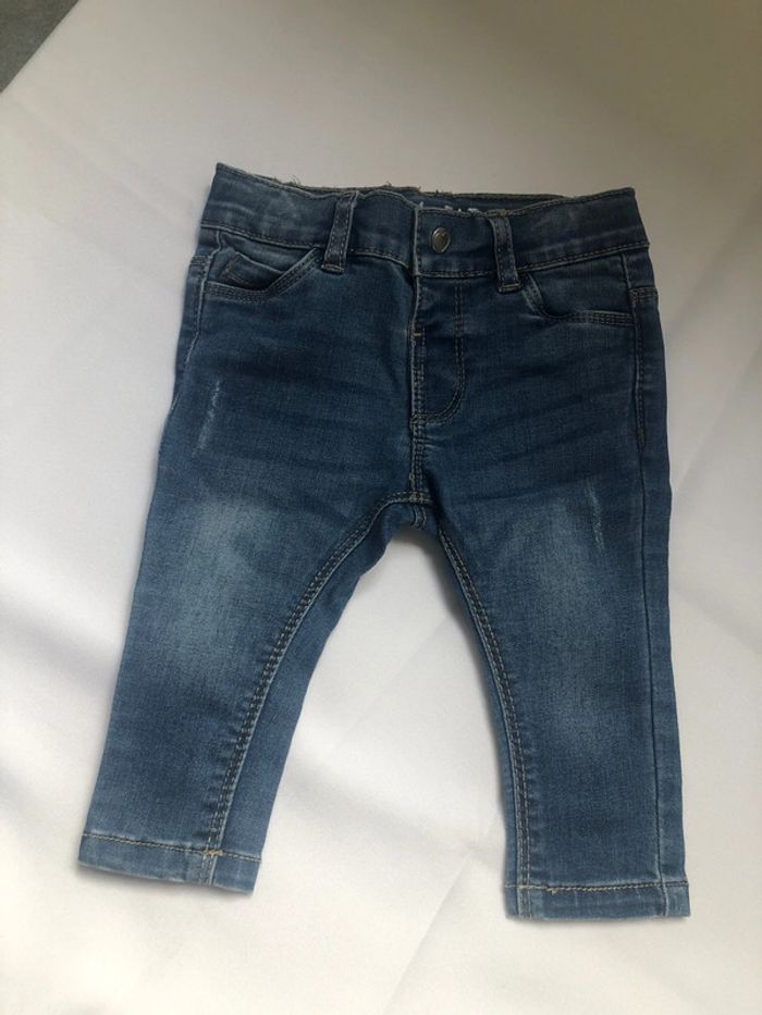 Jean fille slim fit effet usée gémo 6 mois