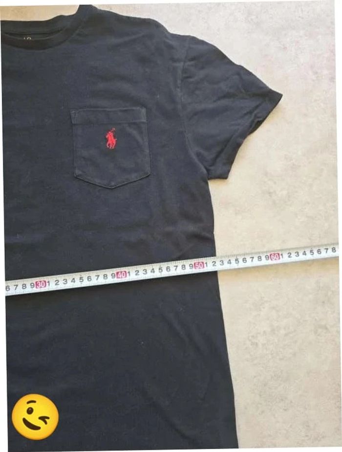 T-shirt Ralph Lauren S coupe col rond noir Homme Men tee108 - photo numéro 6