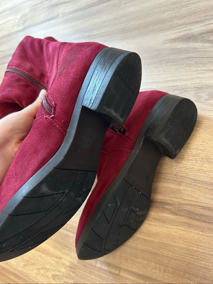 Bottes en daim bordeaux Super Mode Taille 39 - photo numéro 5