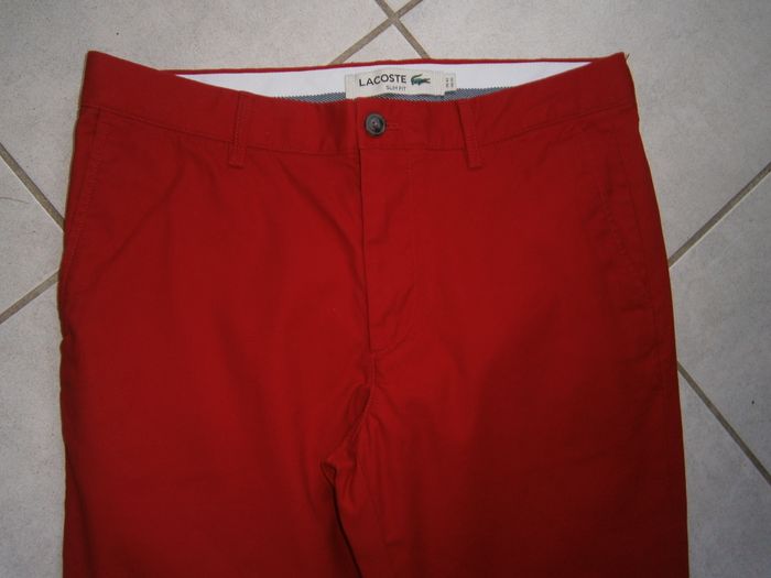 Pantalon rouge LACOSTE Taille 42 NEUF - photo numéro 3