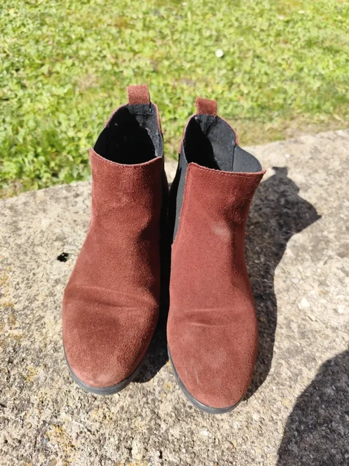 Bottines bordeaux - photo numéro 2