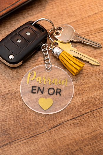 Porte-Clés Parrain en or