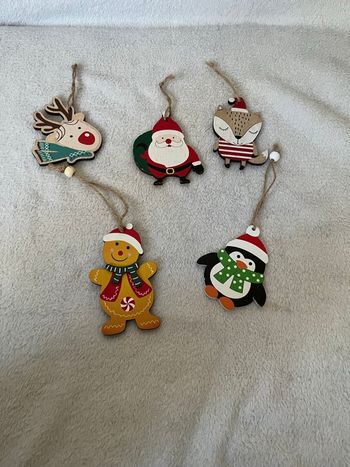 Lot 5 suspensions sapin bois Neuf