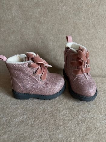 Bottines fille rose pailletées - 16/17