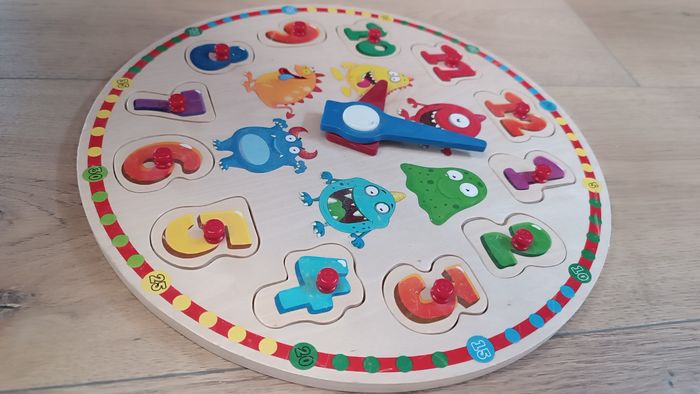 Puzzle en bois éducatif horloge 🎄 - photo numéro 4