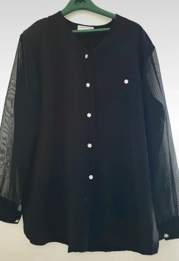 Superbe chemise grande taille longue manche voile