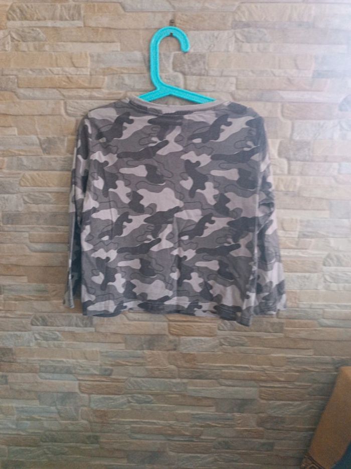 T-shirt camouflage gris In Extenso 6A - photo numéro 2