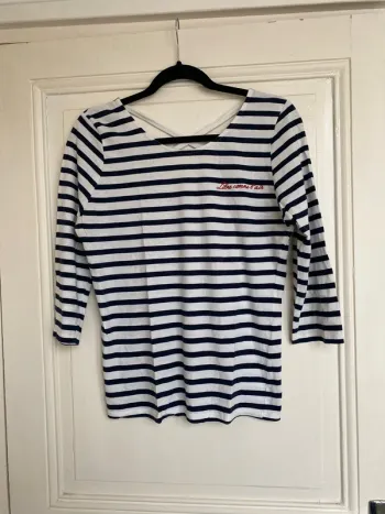 T-shirt marinière manches 3/4 Camaïeu
