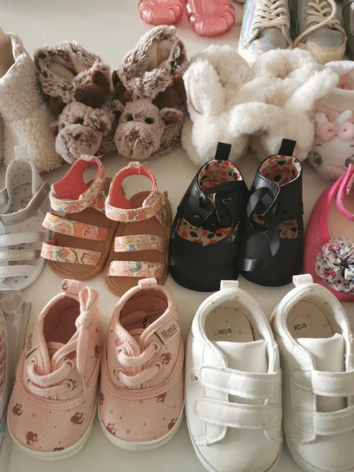 Lot chaussures chaussons bébé 6 à 12 mois - photo numéro 4