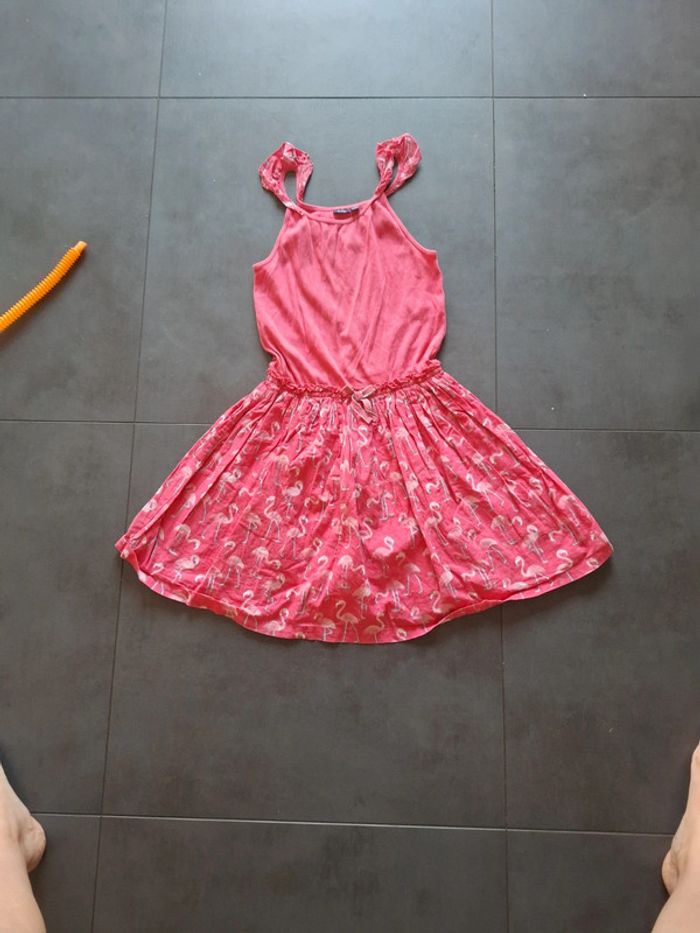 Robe été kaki 12 ans flamand rose