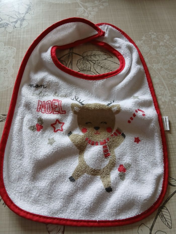Lot 2 bavoirs bébé Noël - photo numéro 2